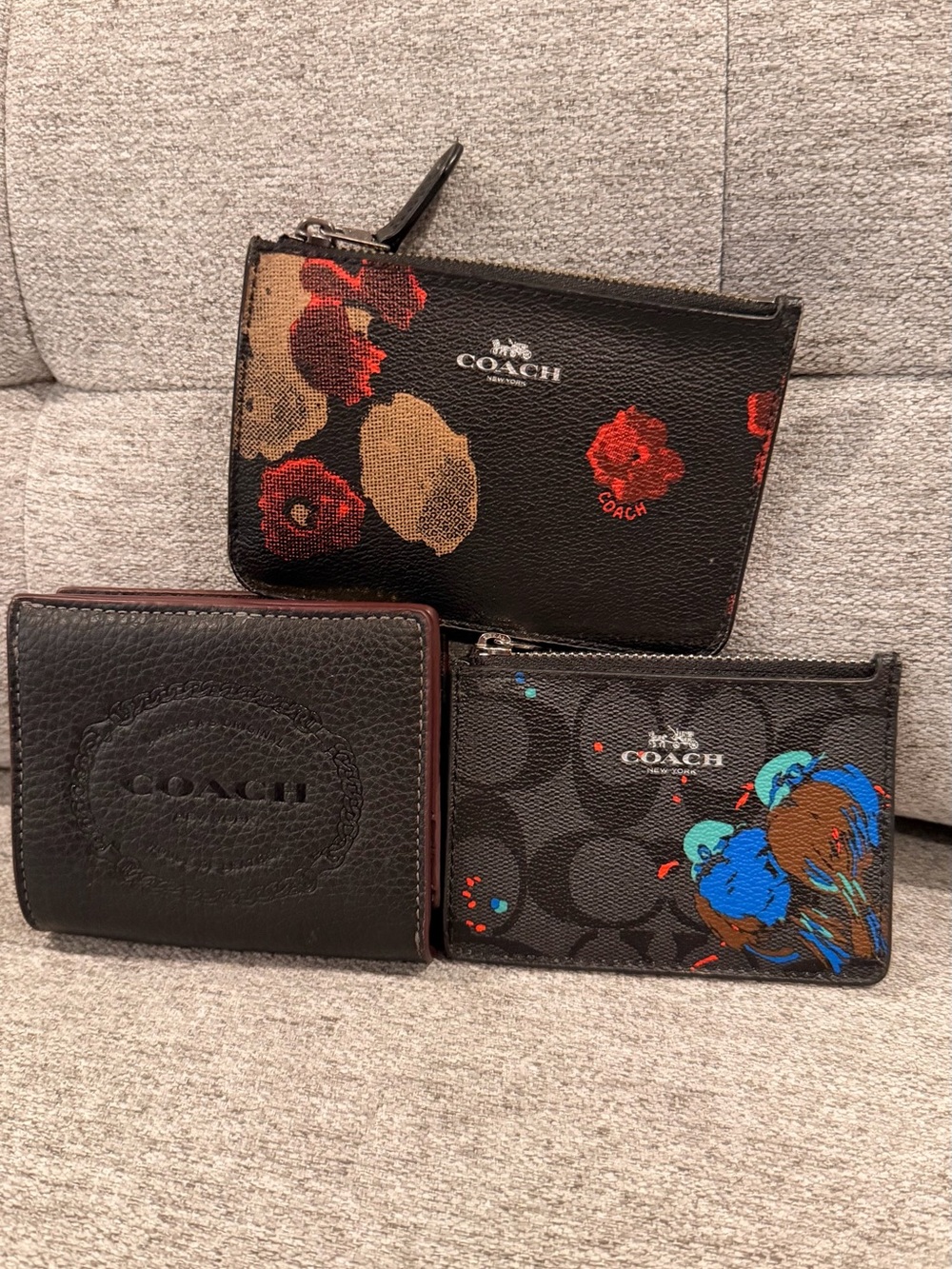 BUNDLE! Coach 1 wallet and 2 smaller wallets/keychain ID holders